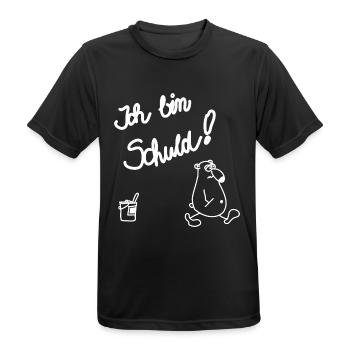 Man(n) hat Schuld - Männer T-Shirt atmungsaktiv - Schwarz - Vorne - AI Model Male 178 light (178cm)