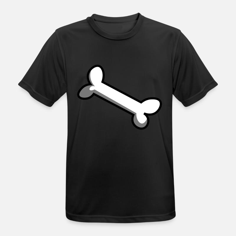 Knochen / Hundeknochen / Bone / os / Geschenkidee - Männer T-Shirt atmungsaktiv - Schwarz