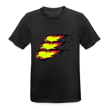 Feuer flamme feuerball agro formation - Männer T-Shirt atmungsaktiv - Schwarz - Vorne - AI Model Male 178 light (178cm)