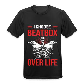 Beatbox - Männer T-Shirt atmungsaktiv - Schwarz - Vorne - AI Model Male 178 light (178cm)