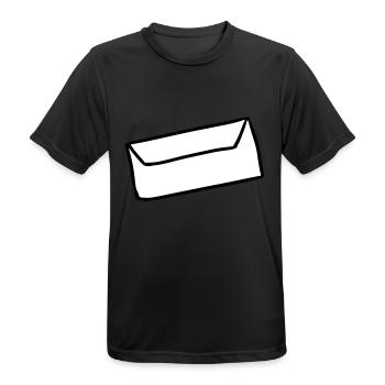 Envelope envelope letter letter icon - Men's Breathable T-Shirt - black - Front - AI Model Male 178 light (178cm)