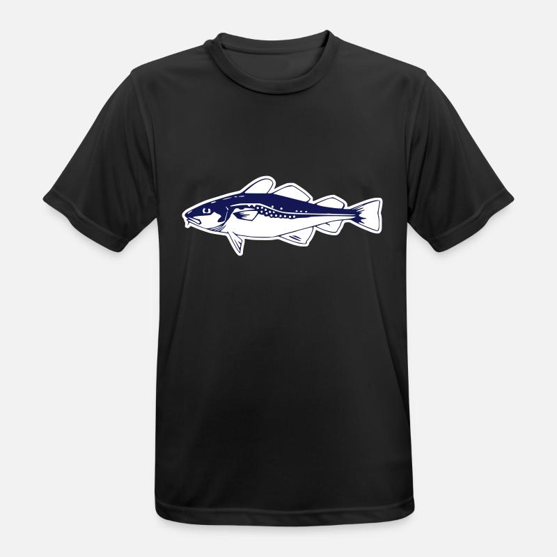 Fish, Cod, Dorsch - Men's Breathable T-Shirt - black