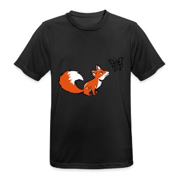 Fuchs papillon petite douce - T-shirt respirant Homme - noir - Devant - AI Model Male 178 light (178cm)