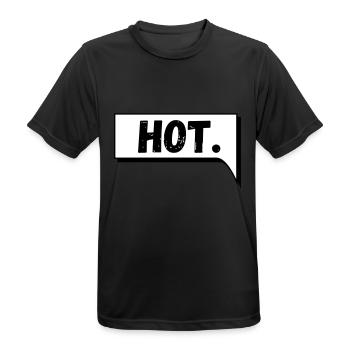 Comic Speech Bubble Hot - Men's Breathable T-Shirt - black - Front - AI Model Male 178 light (178cm)