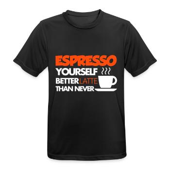 Coffee - T-shirt respirant Homme - noir - Devant - AI Model Male 178 light (178cm)