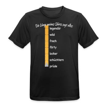 Party Länge Meines Shirts Sagt Alles Feiern JGA - Männer T-Shirt atmungsaktiv - Schwarz - Vorne - AI Model Male 178 light (178cm)