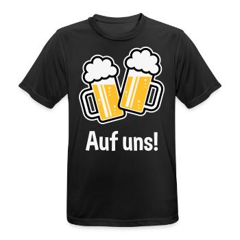 XEinHochAufUns (NEG / 3) - Männer T-Shirt atmungsaktiv - Schwarz - Vorne - AI Model Male 178 light (178cm)