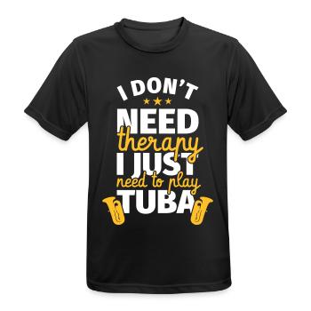 Tuba tuba player gift funny saying - Men's Breathable T-Shirt - black - Front - AI Model Male 178 light (178cm)