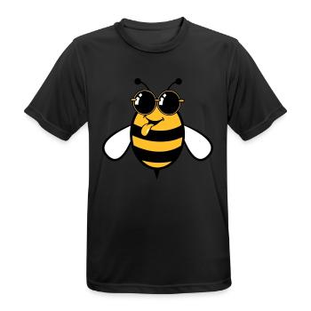 Abeille drôles douces drôles lunettes de soleil - T-shirt respirant Homme - noir - Devant - AI Model Male 178 light (178cm)