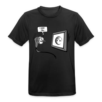 I love you - T-shirt respirant Homme - noir - Devant - AI Model Male 178 light (178cm)