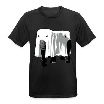 Elefant - Männer T-Shirt atmungsaktiv - Schwarz - Vorne - AI Model Male 178 light (178cm)