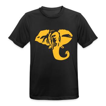 elephant - Men's Breathable T-Shirt - black - Front - AI Model Male 178 light (178cm)