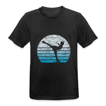 Patinage artistique Figure Skater Retro Vintage cadeau - T-shirt respirant Homme - noir - Devant - AI Model Male 178 light (178cm)