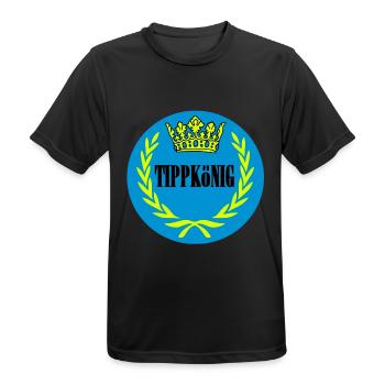 tippkoenig - Männer T-Shirt atmungsaktiv - Schwarz - Vorne - AI Model Male 178 light (178cm)
