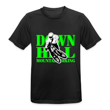 Downhill - Mountainbiking - T-shirt respirant Homme - noir - Devant - AI Model Male 178 light (178cm)