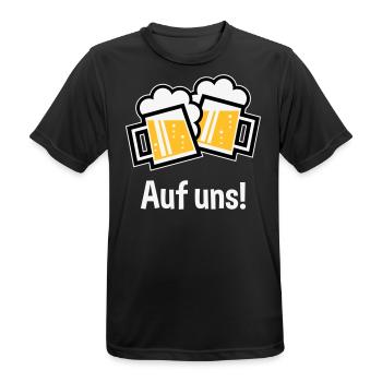 XAufuns! – 2 Bayrische Originale (3) - Männer T-Shirt atmungsaktiv - Schwarz - Vorne - AI Model Male 178 light (178cm)