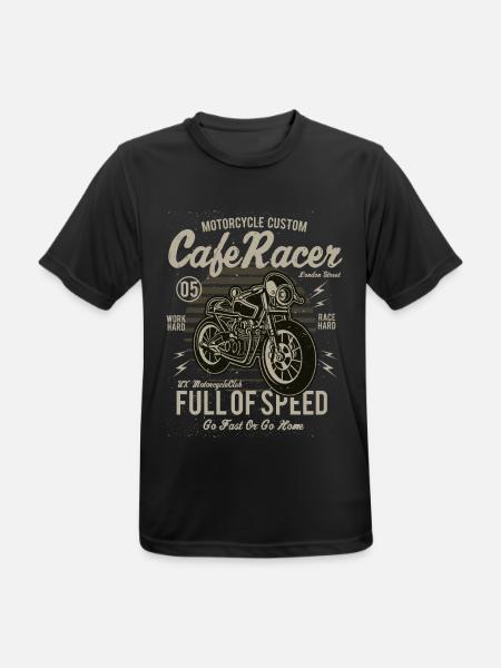 Cafe Racer - Männer T-Shirt atmungsaktiv - Schwarz
