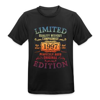 Anniversaire 1997 Édition Limitée Cadeau Occasion Cool - T-shirt respirant Homme - noir - Devant - AI Model Male 178 light (178cm)