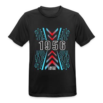 Birthday 1956 Gaming Limited Edition Gamer - Men's Breathable T-Shirt - black - Front - AI Model Male 178 light (178cm)
