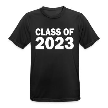 Class of 2023 - Men's Breathable T-Shirt - black - Front - AI Model Male 178 light (178cm)