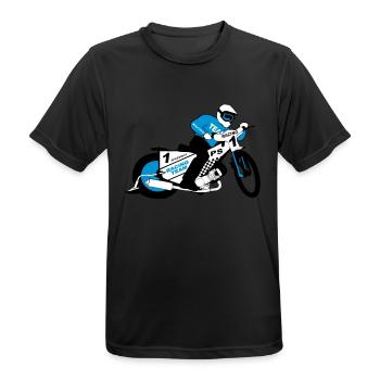 speedway - Männer T-Shirt atmungsaktiv - Schwarz - Vorne - AI Model Male 178 light (178cm)