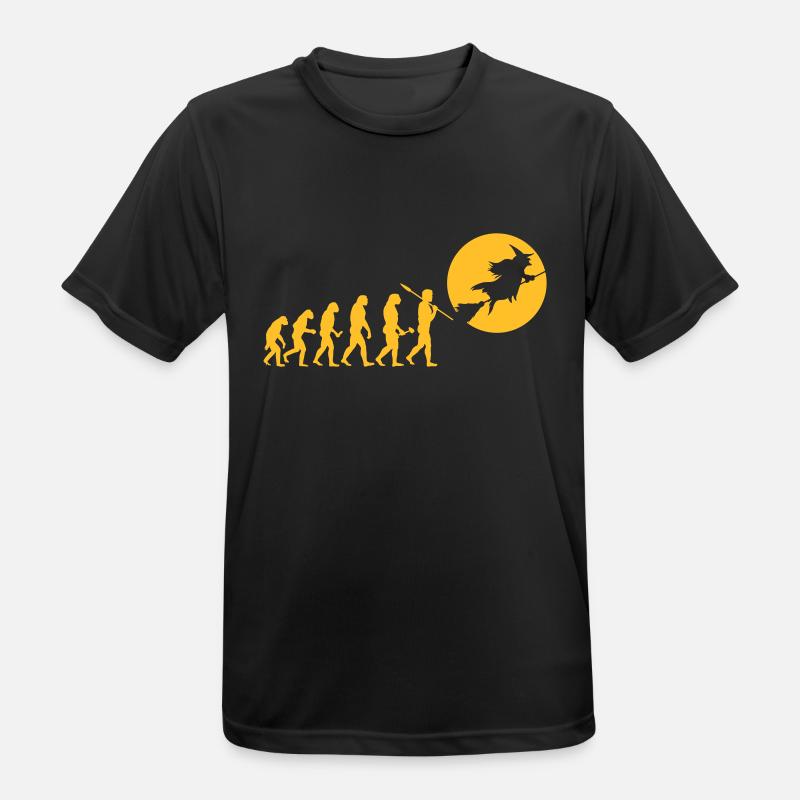Evolution Hexe Silhouette Geschenk Shirt - Männer T-Shirt atmungsaktiv - Schwarz