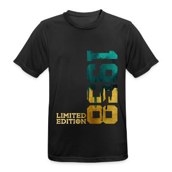 68TH BIRTHDAY LIMITED EDITION 1958 - Men's Breathable T-Shirt - black - Front - AI Model Male 178 light (178cm)