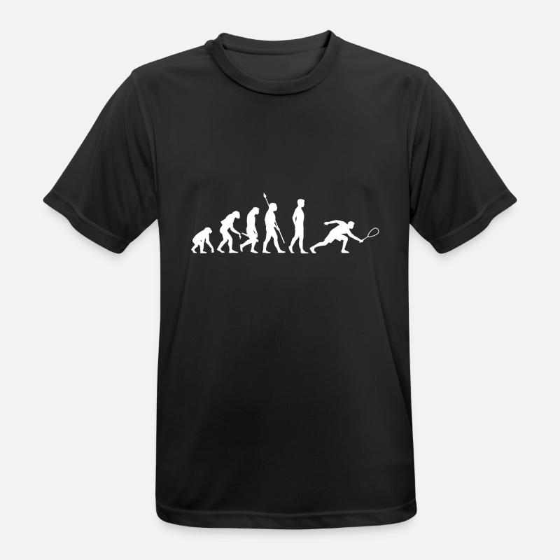 Squash Evolution - Männer T-Shirt atmungsaktiv - Schwarz