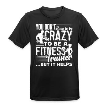 Fitness Trainer Crazy Fitness Trainer - Men's Breathable T-Shirt - black - Front - AI Model Male 178 light (178cm)
