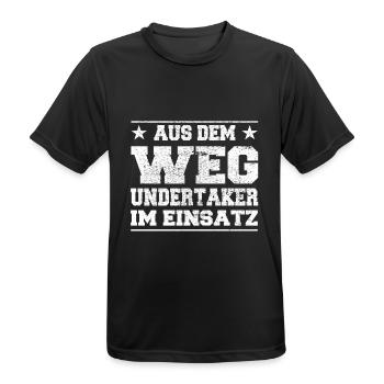 Aus dem Weg Untertaker im Einsatz Design - Männer T-Shirt atmungsaktiv - Schwarz - Vorne - AI Model Male 178 light (178cm)