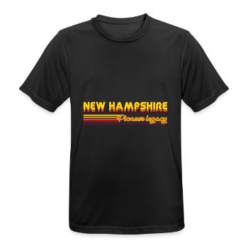 cool New Hampshire USA states design - Men's Breathable T-Shirt - black - Front - AI Model Male 178 light (178cm)
