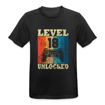 Happy Birthday - 18. Geburtstag für Gamer - Männer T-Shirt atmungsaktiv - Schwarz - Vorne - AI Model Male 178 light (178cm)