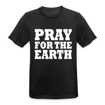 Pray for the world - T-shirt respirant Homme - noir - Devant - AI Model Male 178 light (178cm)