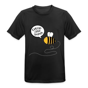 Philosophie Sokrates Biene Lustiger Spruch Tier - Männer T-Shirt atmungsaktiv - Schwarz - Vorne - AI Model Male 178 light (178cm)