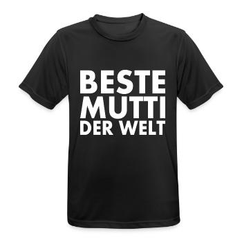 Beste mutti der welt - Männer T-Shirt atmungsaktiv - Schwarz - Vorne - AI Model Male 178 light (178cm)