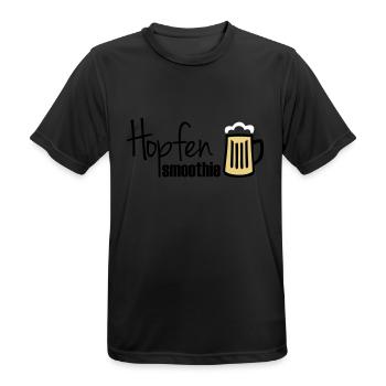 Hopfensmoothie - Männer T-Shirt atmungsaktiv - Schwarz - Vorne - AI Model Male 178 light (178cm)