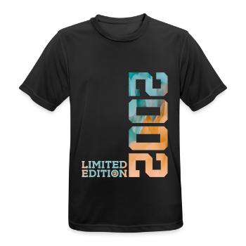24TH BIRTHDAY LIMITED EDITION 2002 - Men's Breathable T-Shirt - black - Front - AI Model Male 178 light (178cm)