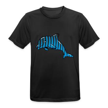 delfin conception de la mer douce - T-shirt respirant Homme - noir - Devant - AI Model Male 178 light (178cm)