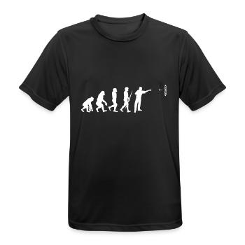 darts_evolution_26666 - Männer T-Shirt atmungsaktiv - Schwarz - Vorne - AI Model Male 178 light (178cm)