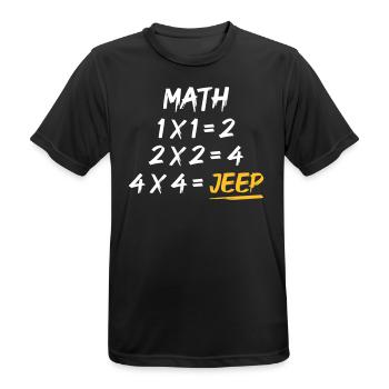 Math 4x4 Jeeps - Men's Breathable T-Shirt - black - Front - AI Model Male 178 light (178cm)