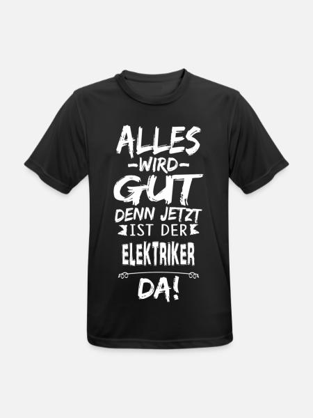 ELEKTRIKER - Männer T-Shirt atmungsaktiv - Schwarz