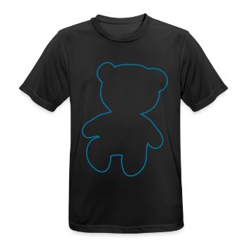 nounours - T-shirt respirant Homme - noir - Devant - AI Model Male 178 light (178cm)