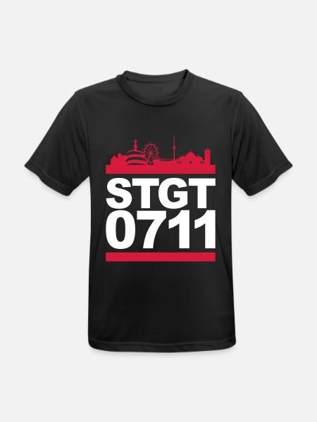 STGT 0711 - Männer T-Shirt atmungsaktiv - Schwarz