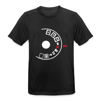 Manual camera gift photography - Men's Breathable T-Shirt - black - Front - AI Model Male 178 light (178cm)