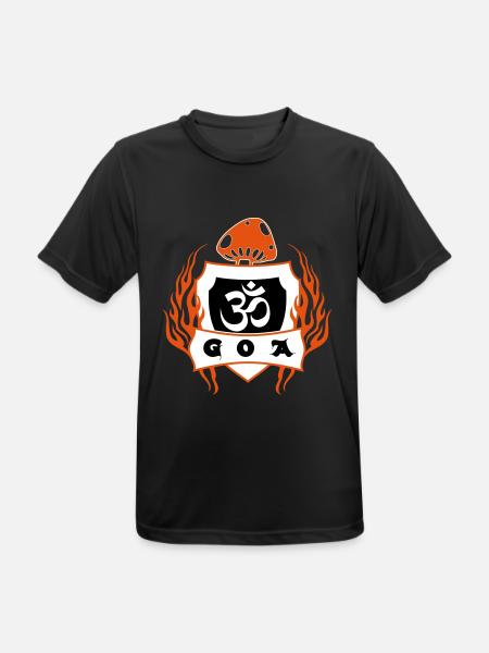 GOA aum om Zeichen - Männer T-Shirt atmungsaktiv - Schwarz