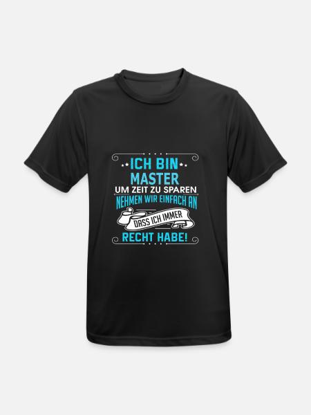 MASTER - Männer T-Shirt atmungsaktiv - Schwarz