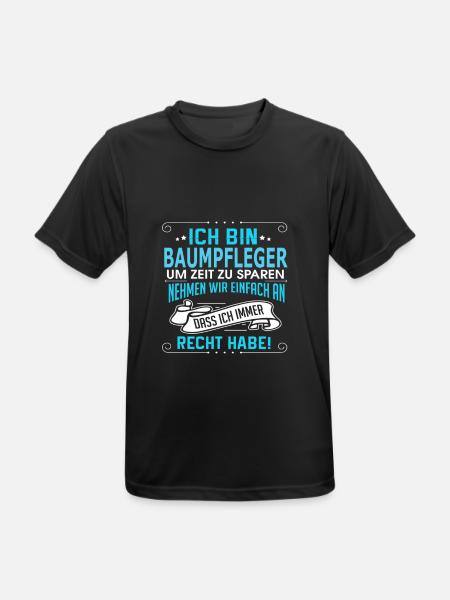 BAUMPFLEGER - Männer T-Shirt atmungsaktiv - Schwarz