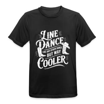 Line Dance ist cooler - Tanzen meine Passion - Männer T-Shirt atmungsaktiv - Schwarz - Vorne - AI Model Male 178 light (178cm)