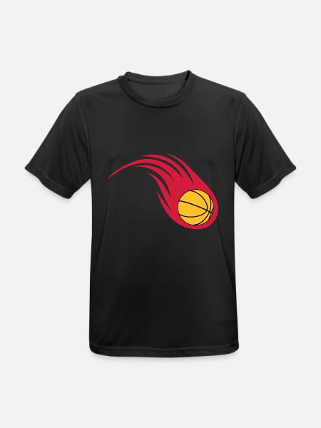 basketball fireball - Men's Breathable T-Shirt - black