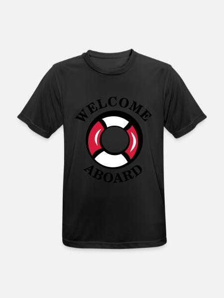 welcome_aboard - Men's Breathable T-Shirt - black